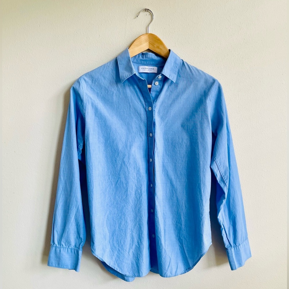 Everlane Light Blue Button down Blouse